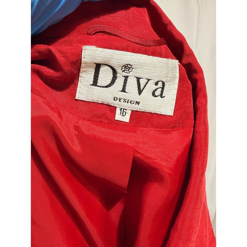 Diva Design Red Two Button Blazer - Picture 5 of 6